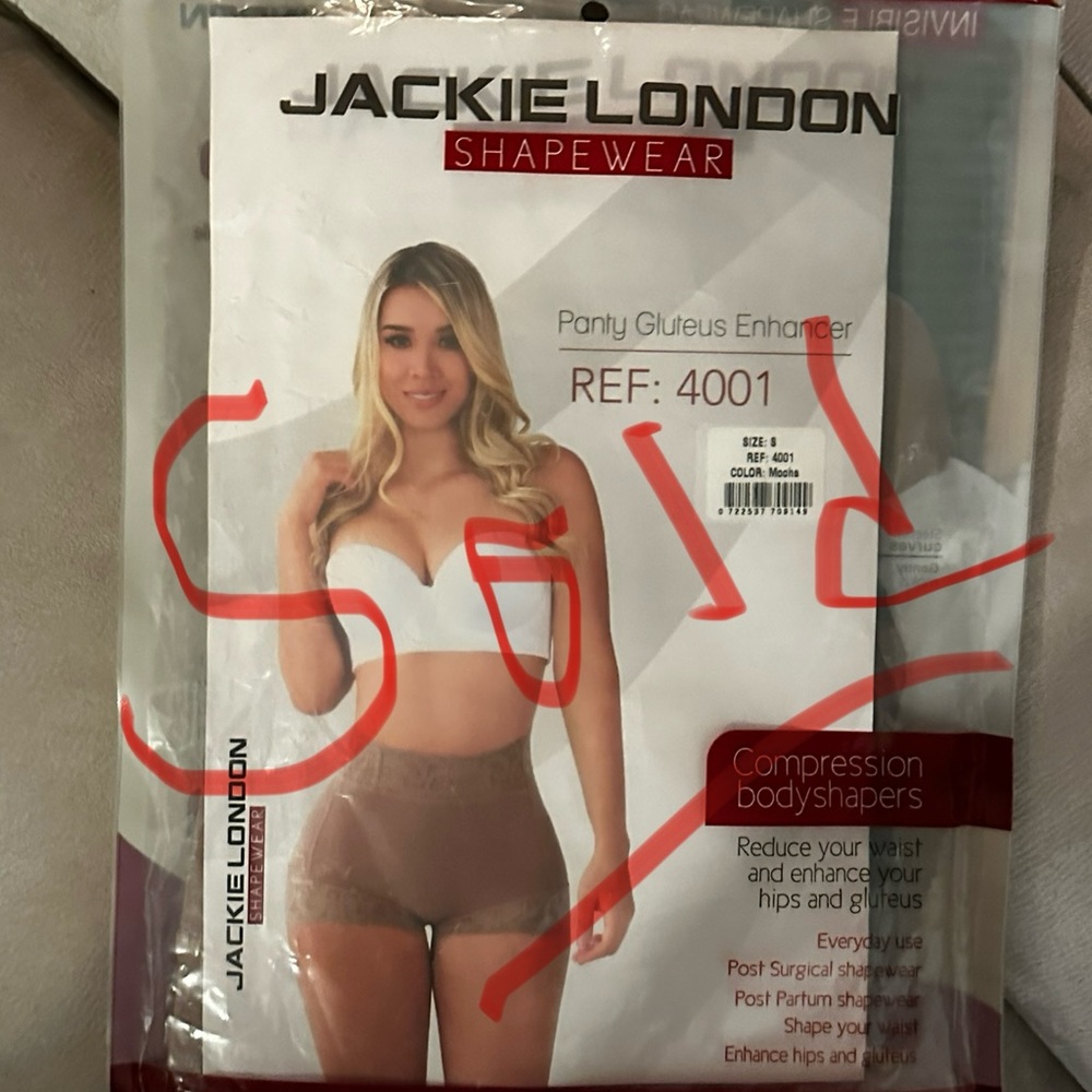 NWT SOLD!¡! Jackie London Shapewear Panty Butt Enhancer, Mocha Size 8
